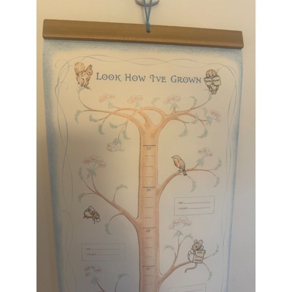 Beatrix Potter Collection Peter Rabbit Growth Chart CR Gibson B9 Wall Hanging